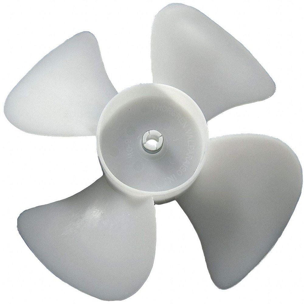 Dayton 3" CW Facing Discharge Propeller, White; Number of Blades: 4