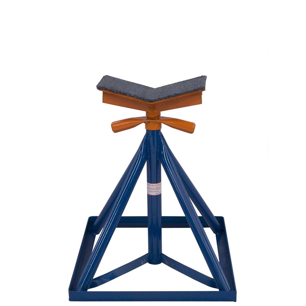 Brownell Boat Stands KS1 Stackable V-Top Boat Keel Stand - Adjustable 20" to 32" (51-81 cm), Blue