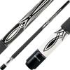 Action Black & White Billiards Pool Cue Stick - Black Top w/White - 19oz view 1