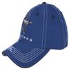 Mustang Running Horse Tri-Bar Blue and White Hat view 3