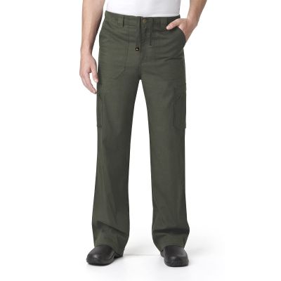Carhartt Ripstop & Sub-Scrubs Scrubs for Men, Boot Cut 8-Pocket Cargo Scrub Pants Olive