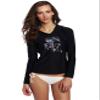 O'Neill Wetsuits Women's Tech 24/7 Long Sleeve V-Neck, Black, X-Large view 1