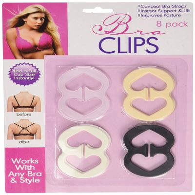8-pack Bra Back Clips - Conceal Bra Straps - Add Full Cup Size