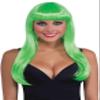 Forum Novelties Women's Neon Long Glamour Costume Wig, Neon Green, One Size view 1