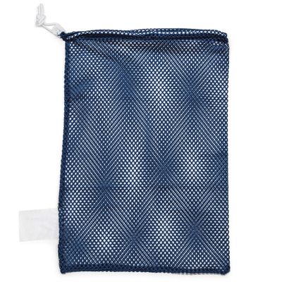 Champion Sports Mesh Sports Equipment Bag- Navy, 12" x 18"- Multipurpose, Nylon Drawstring Bag w/ Lock and ID Tag, for Sports Equipment, Balls, Swimming Gear - Breathable Stuff Sack