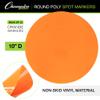 Champion Sports Round Poly Spot Markers for Sports, Activities, and Social Distancing - 10-inch, Set of 12 - Orange view 3