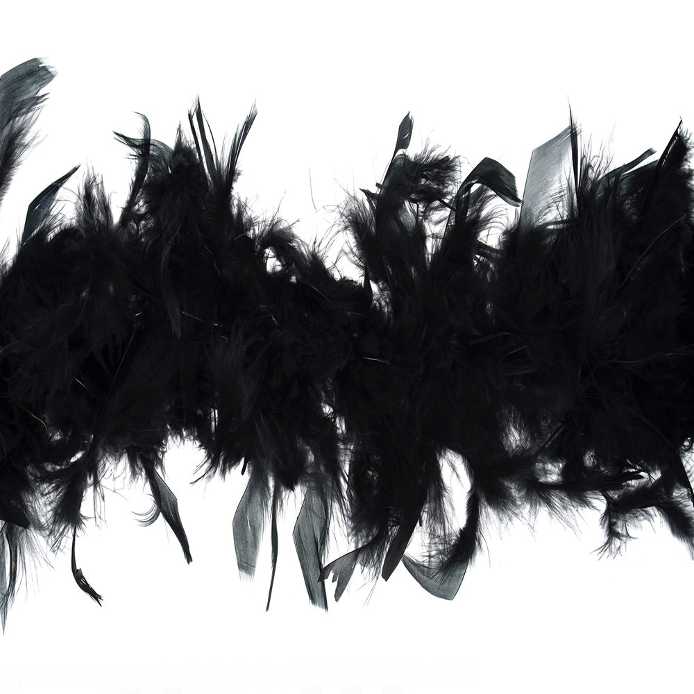 Trimits Marabou Boa: 1.8m x Approx. 12cm: Black