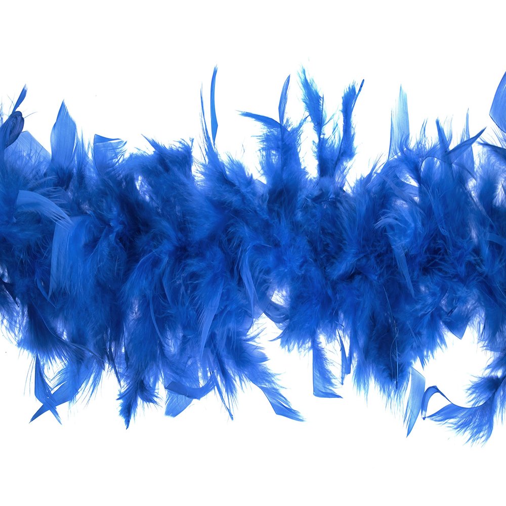 Trimits Marabou Feather Boa Fancy Dress for Parties, Festivals, Pride, Hen Do, Stag Do, Halloween, Christmas, 1.8m x 12cm, Royal Blue