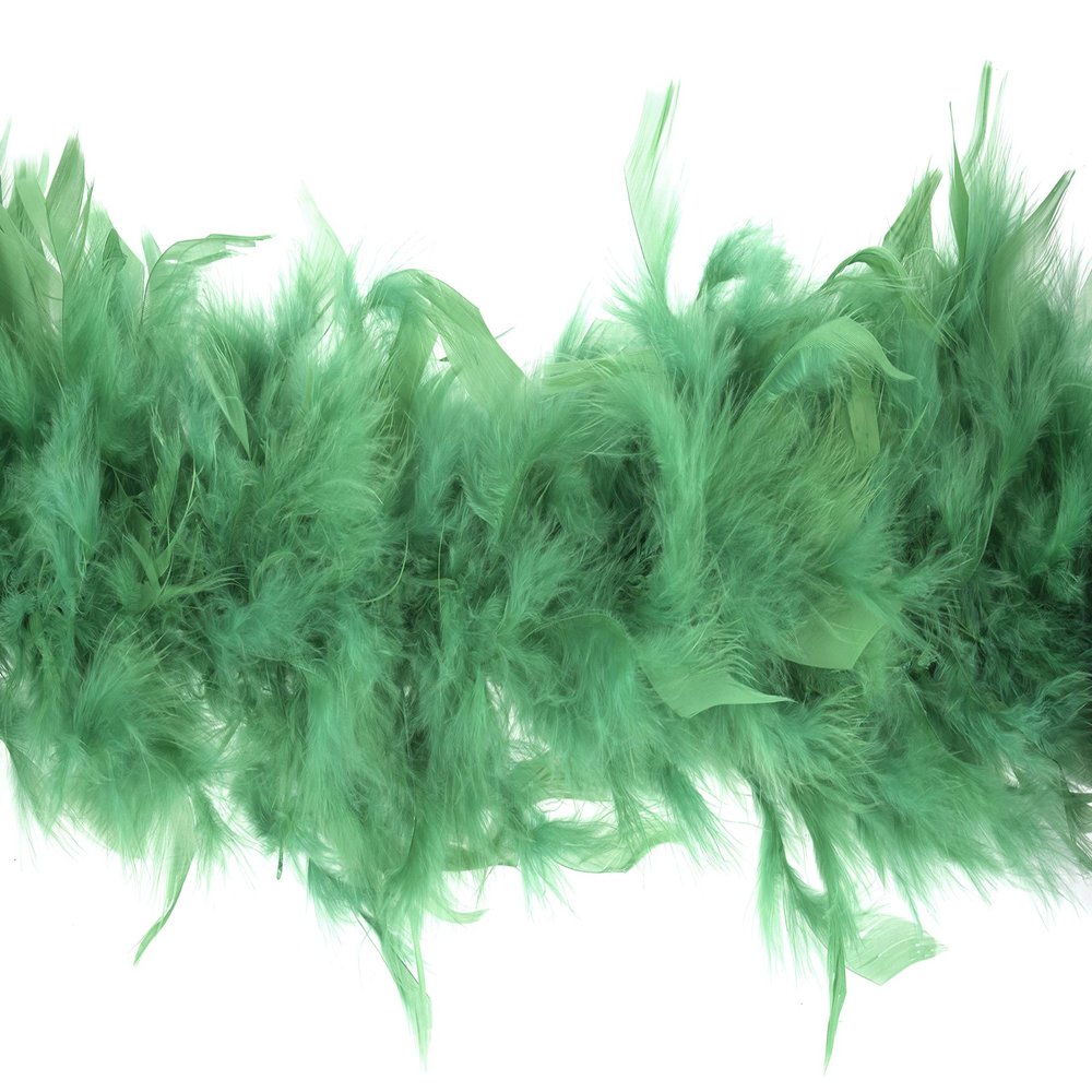 Trimits Marabou Feather Boa Fancy Dress for Parties, Festivals, Pride, Hen Do, Stag Do, Halloween, Christmas, Emerald, 1.8m x 12cm
