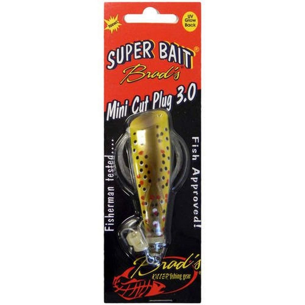 Brad's Killer Fishing Gear Super Bait Cut Plug and Mini Cut Plug - 3-Inch, Single Pack, Brown Trout