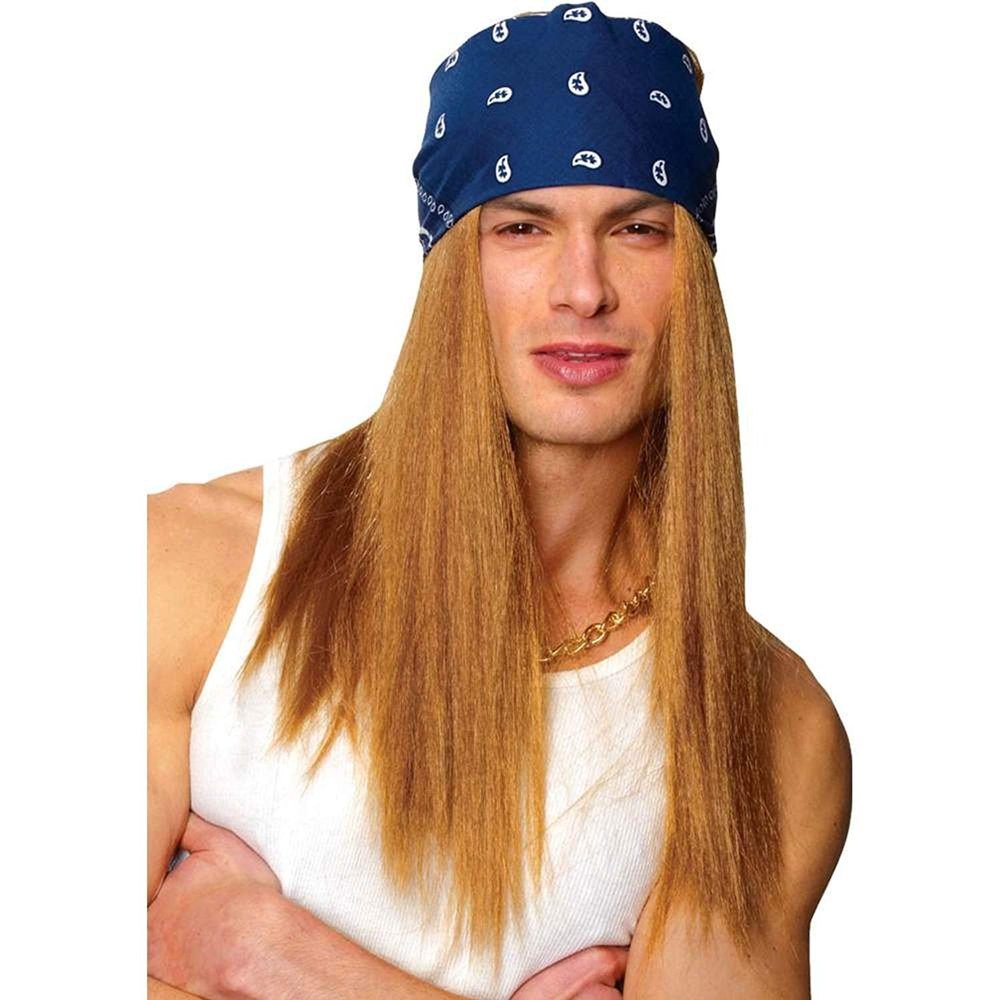 One Size Rocker Wig with Bandana