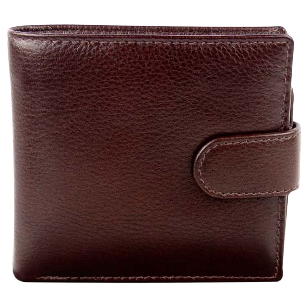 Mala Leather - Portefeuille pour hommes en cuir marron de qualit bote cadeau section monnaie