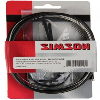 SIMSON Bicycle Parts Shift Cable Set Shimano Nexus Black, Clear