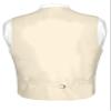 Vesuvio Napoli Men's Dress Vest & BowTie Solid CREAM Color Bow Tie Set for Suit or Tuxedo 2XL view 2