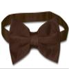 Vesuvio Napoli Men's Dress Vest & BowTie Solid CHOCOLATE BROWN Color Bow Tie Set 3XL view 3