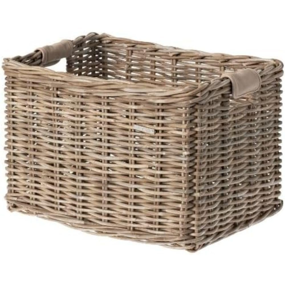 Basil Dorset Luxury Rattan Front Basket - Nature Grey, Medium