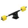 Yocaher Longboard Skateboard Trucks Wheels Combo Set 71mm Wheels + 7"/180mm Heavy Duty Aluminum Black Trucks, Bearing, Riser Pad, and Skateboard Longboard Cruiser Hardware view 2