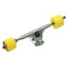 Yocaher Longboard Skateboard Trucks Combo Set 71mm Wheels + 7"/180mm Heavy Duty Aluminum Polished Trucks, Bearing, Riser Pad, and Longboard Hardware Package (Solid Yellow Wheel & Polished Trucks) view 2