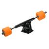 Yocaher Longboard Skateboard Trucks Wheels Combo Set 71mm Wheels + 7"/180mm Heavy Duty Aluminum Black Trucks, Bearing, Riser Pad, and Skateboard Longboard Cruiser Hardware view 2
