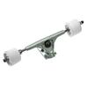 Yocaher Longboard Skateboard Trucks Combo Set 71mm Wheels + 7"/180mm Heavy Duty Aluminum Polished Trucks, Bearing, Riser Pad, and Longboard Hardware Package (Solid White Wheels & Polished Trucks) view 2