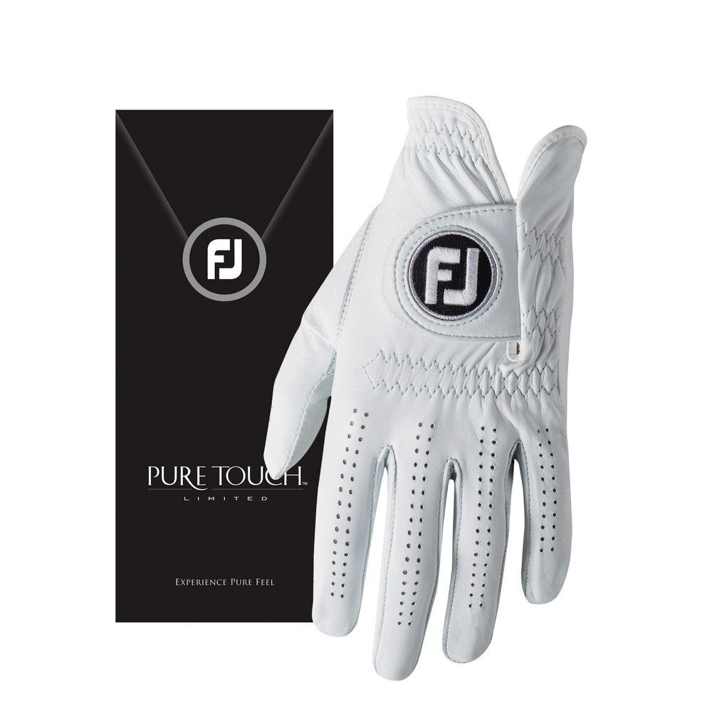 FootJoy Men's Pure Touch Limited Golf Gloves White Small, Worn on Left Hand