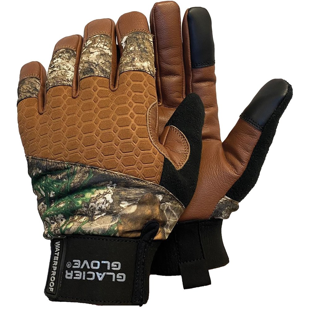 Glacier Glove Unisex Alaska Pro Waterproof Breathable Touchscreen Compatible Gloves with Goat Skin Leather Palm & Thinsulate Lining | for Outdoors, Hunting, Fishing, Hiking, Realtree Edge, XX-Large