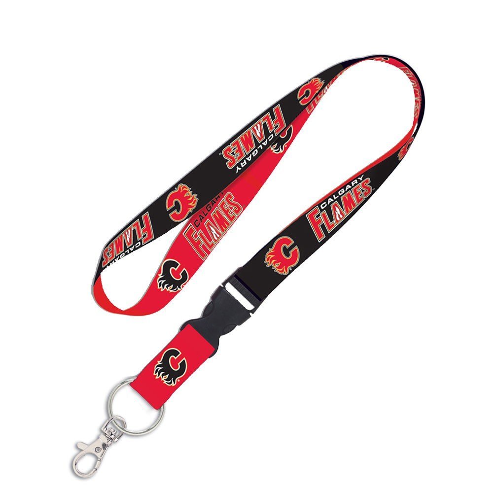 NHL Calgary Flames Lanyard with Detachable Buckle, 3/4"