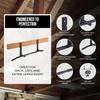 AmStaff Fitness Joist Mount Pull Up Bar, Ceiling Mounted Chin Up Bar for Home Gym, Crossfit, Beam, Rafter - Heavy Duty, Multi Grip, 42" Wide, Maximum Head Clearance - TU038 view 3