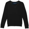 CLASSROOM Boys 2-7 Unisex Long Sleeve V-Neck Sweater, Black, X-Small view 1