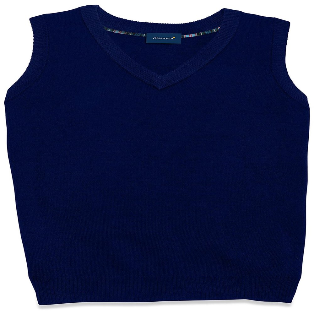 CLASSROOM Little Boys' Uniform Sweater Vest, Dark Navy, X-Small