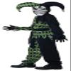 California Costumes Child Green Scary Jester Costume Large (10-12) view 2