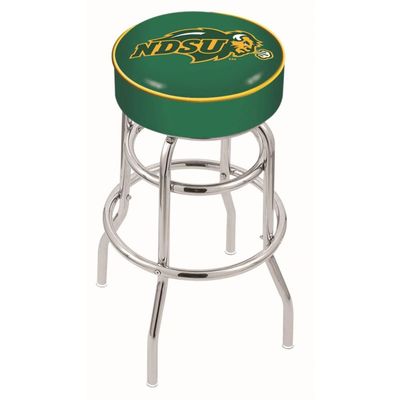 L7C1 North Dakota State 25" Double-Ring Swivel Counter Stool with Chrome Finish