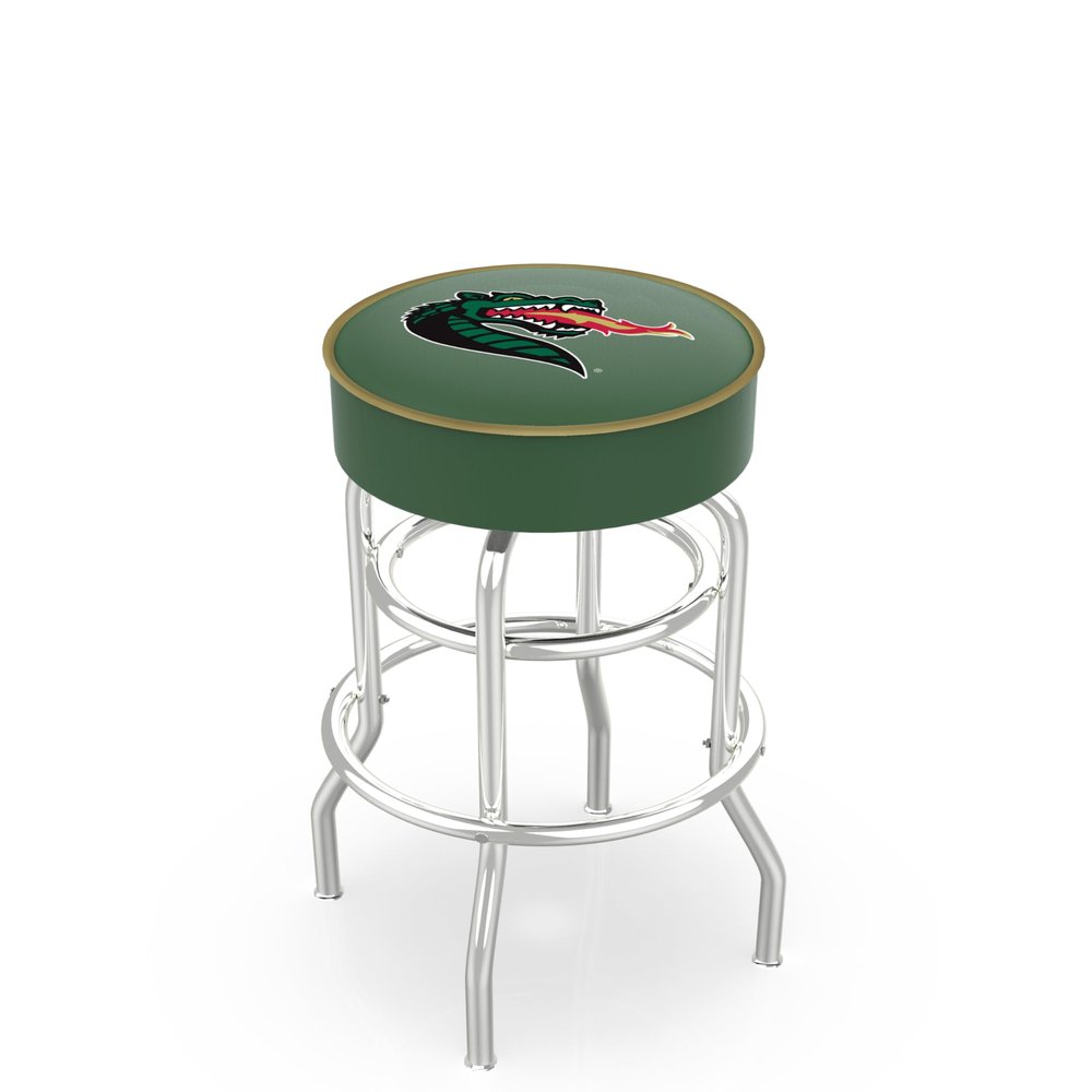 L7C1 UAB 25" Double-Ring Swivel Counter Stool with Chrome Finish