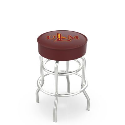 L7C1 Louisiana-Monroe 25" Double-Ring Swivel Counter Stool with Chrome Finish