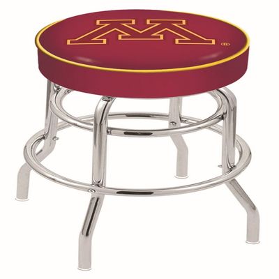 L7C1 Minnesota 25" Double-Ring Swivel Counter Stool with Chrome Finish
