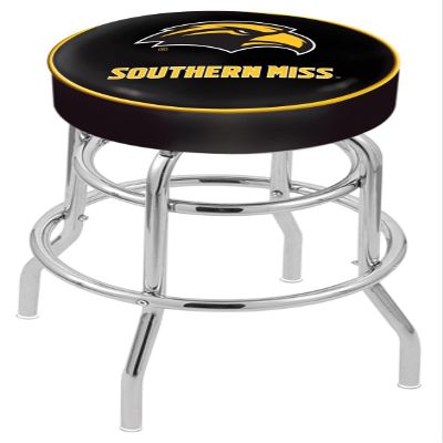L7C1 Southern Miss 25" Double-Ring Swivel Counter Stool with Chrome Finish