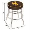 L7C1 Wyoming 25" Double-Ring Swivel Counter Stool with Chrome Finish view 2