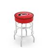 HBS L7C1 Carolina Hurricanes 25" Double-Ring Swivel Counter Stool with Chrome Finish view 1
