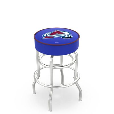 HBS L7C1 Colorado Avalanche 25" Double-Ring Swivel Counter Stool with Chrome Finish