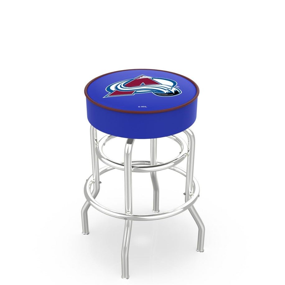 HBS L7C1 Colorado Avalanche 25" Double-Ring Swivel Counter Stool with Chrome Finish