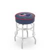 L7C1 Columbus Blue Jackets 25" Double-Ring Swivel Counter Stool with Chrome Finish view 1
