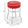 L7C1 Detroit Red Wings 25" Double-Ring Swivel Counter Stool with Chrome Finish view 2