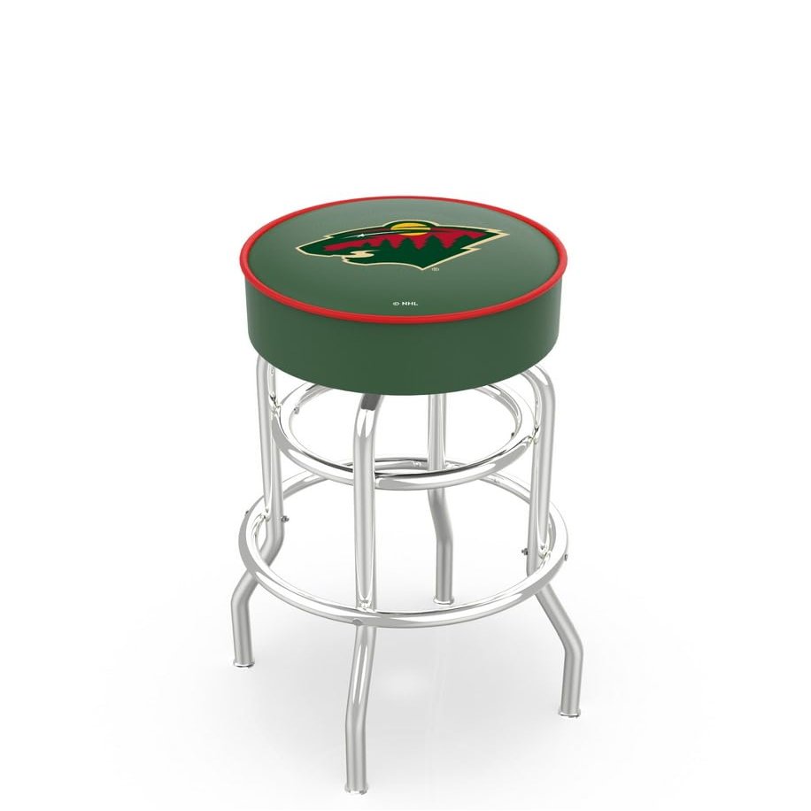 HBS L7C1 Minnesota Wild 25" Double-Ring Swivel Counter Stool with Chrome Finish