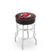 L7C1 New Jersey Devils 25" Double-Ring Swivel Counter Stool with Chrome Finish view 1