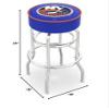 HBS L7C1 New York Islanders 25" Double-Ring Swivel Counter Stool with Chrome Finish view 2