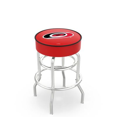 HBS L7C1 Carolina Hurricanes 30" Double-Ring Swivel Bar Stool with Chrome Finish