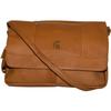 NCAA Michigan State Spartans Tan Leather Laptop Messenger Bag view 1