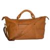 NCAA Southern Illinois Salukis Tan Leather Top Zip Travel Bag view 2