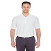 UltraClub Men's Dry Microtexture Performance Polo Shirt, XXX Large, White view 1
