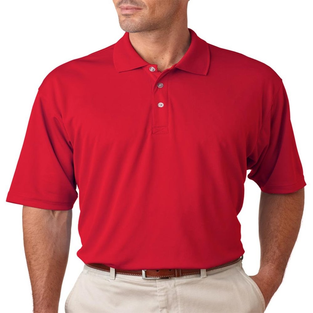 UltraClub Mens Cool & Dry Sport Polo - Red - 3XL